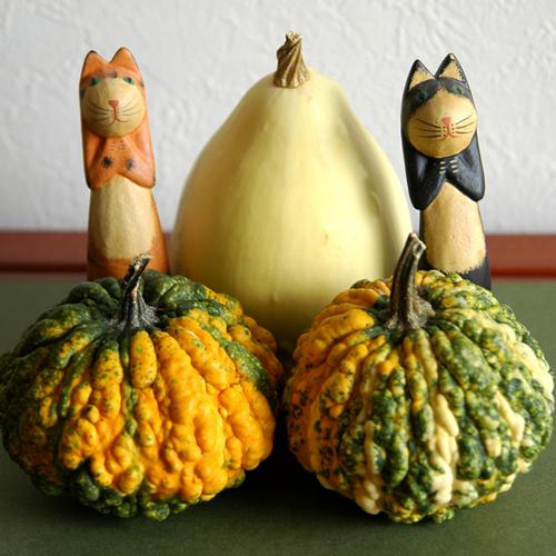 おもちゃカボチャとベトナムのお人形 おもちゃカボチャとベトナムのお人形