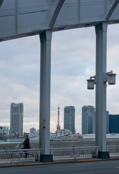 勝どき橋から見える東京タワー