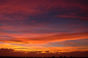 燃える夕焼け