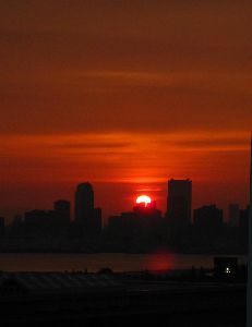 大都会の夕景