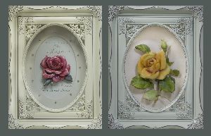 ピンクの薔薇と黄色い薔薇の３Dピクチャー